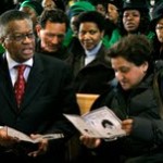 Max Sisulu in front of Jerry & Pumzile at Regina Mundi memorial service ANC Women's League