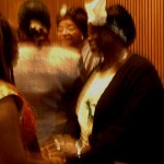 Liberia President Ellen Johnson-Sirleaf &  Nobel Peace Laureate Wangari Maathai of Kenya greeting people